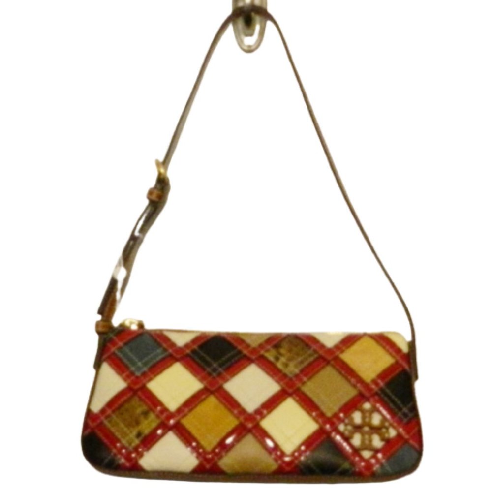 Tory Burch $558 137250 McGraw Patchwork Wedge Shoulder Bag NWT! - Picture 2 of 3